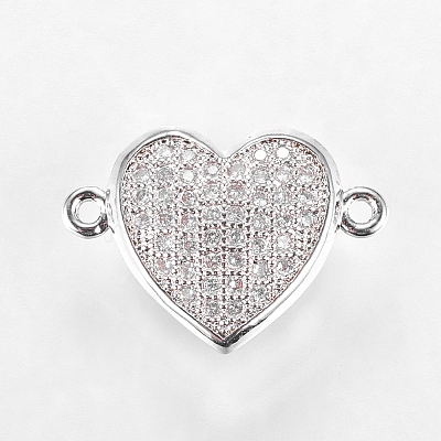Brass Micro Pave Cubic Zirconia Links ZIRC-L068-27-1