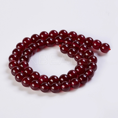 Natural White Jade Beads Strands G-K254-10-8mm-01-1