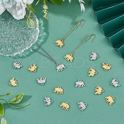 120Pcs 2 Colors Metal Alloy Charms FIND-DC0004-55-1