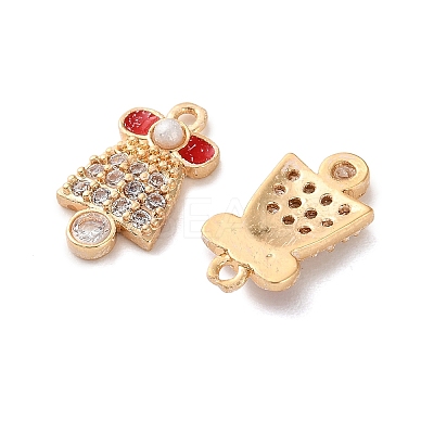 Brass Micro Pave Cubic Zirconia Pendants KK-D420-01G-04-1