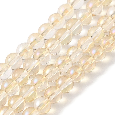 Transparent Electroplate Glass Beads Strands GLAA-T032-T4mm-C11-1