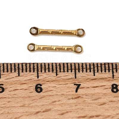 304 Stainless Steel Textured Bar Links Connector Charms STAS-A134-01J-G-1