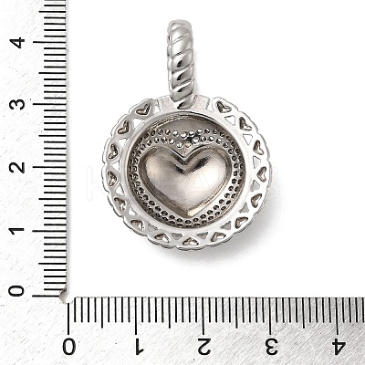 Brass Micro Pave Clear Cubic Zirconia Pendants KK-H519-15A-GP-1