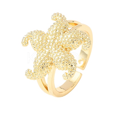 Ocean Brass Cuff Open Rings LS-RJEW-Z129-01G-03-1