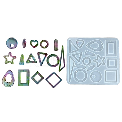 Rhombus Triangle Star DIY Pendant Silicone Molds DIY-G109-01A-1