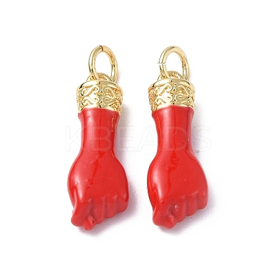 Eco-Friendly Rack Plating Brass Enamel Pendants KK-F845-36G-01-1
