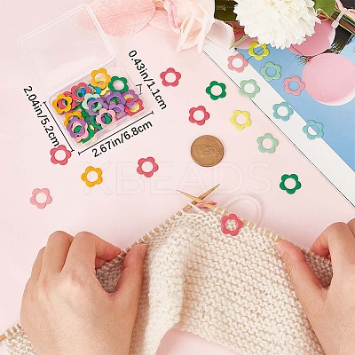 Alloy Knitting Stitch Marker Rings FIND-GF0004-75-1