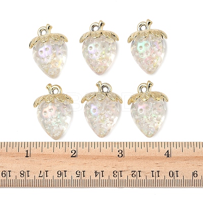 10Pcs Transparent Acrylic Pendants MACR-FS0002-08A-1