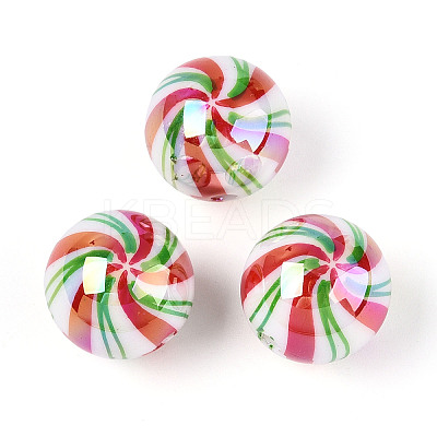 Printed Opaque Acrylic Beads MACR-T048-05D-1