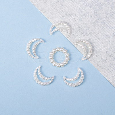 ABS Plastic Imitation Pearl Linking Rings OACR-CJ0001-07-1