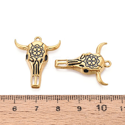 304 Stainless Steel Enamel Pendants X-STAS-N124-09A-G-1