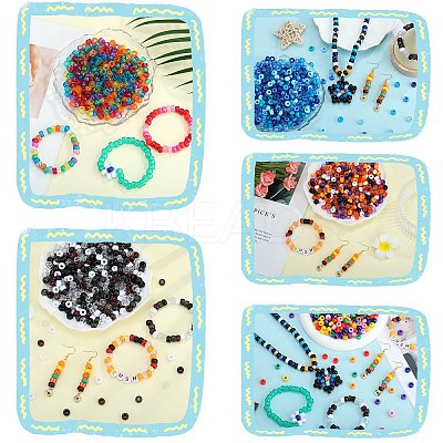 1600Pcs 8 Styles Opaque & Transparent Plastic Beads KY-SZ0001-52-1