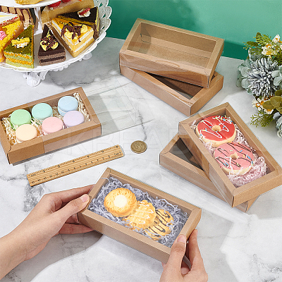 Foldable Paper Drawer Boxes with Clear Plastic Cover CON-WH0095-68A-01-1