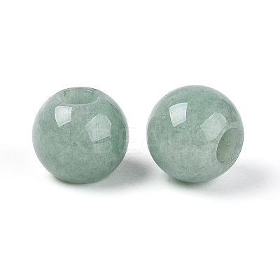 Natural Green Aventurine European Beads G-T092-14mm-12B-1