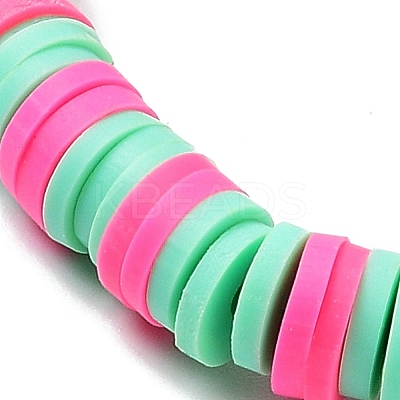 7Pcs 7 Style Polymer Clay Heishi Surfer Stretch Bracelets Set BJEW-SW00088-03-1