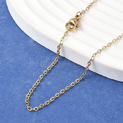 PVD Vacuum Plating 304 Stainless Steel Cable Chain Necklaces X-NJEW-E026-04G-D-1