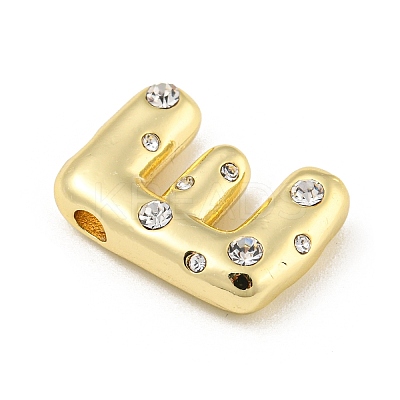 Brass Micro Pave Clear Cubic Zirconia Pendants KK-E093-04G-E-1