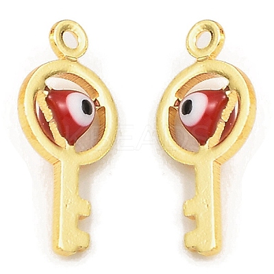 Brass with Enamel Pendants X1-KK-K337-05G-1