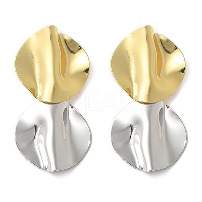 Brass Dangle Stud Earrings EJEW-S262-08GP-1