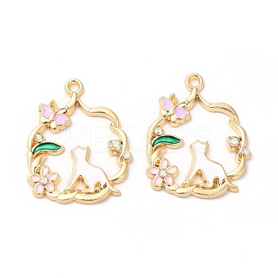 Alloy Enamel Pendants ENAM-C005-27G-01-1