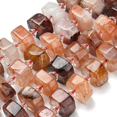 Natural Ferruginous Quartz Beads Strands G-L642-H12-7x14mm-1