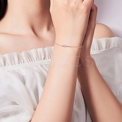 Clear Cubic Zirconia Bracelet Adjustable Curved Bar Link Bracelet Classic Tennis Bracelet Charms Jewelry Gifts for Women JB756A-1