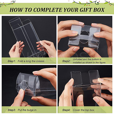 Transparent Plastic PET Box Gift Packaging CON-BC0001-36A-1
