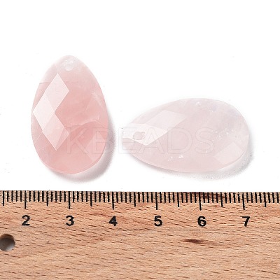 Natural Rose Quartz Pendants G-G069-04A-1