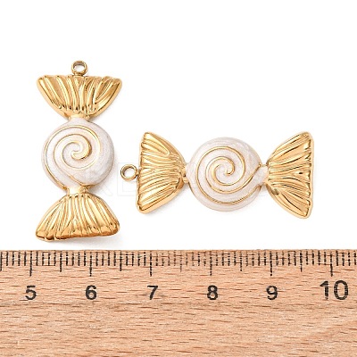 304 Stainless Steel Enamel Pendants SA-CBAD609-05G-01-1