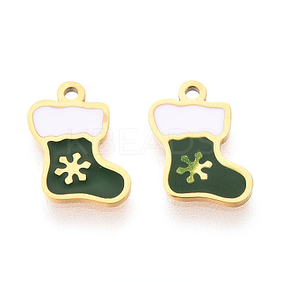 304 Stainless Steel Enamel Charms STAS-T065-60G-01-1