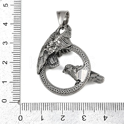 304 Stainless Steel Pendants STAS-V012-03AS-1