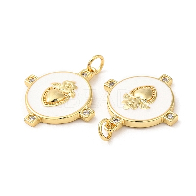Brass Micro Pave Cubic Zirconia Pendants KK-M246-16G-02-1
