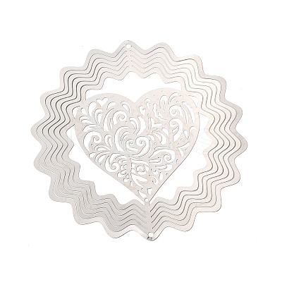 201 Stainless Steel 3D Rotating Hanging Wind Spinner STAS-C166-01G-P-1