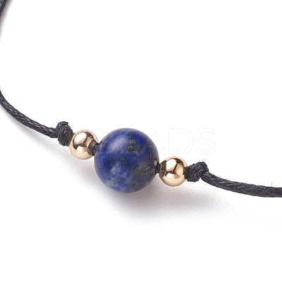 Natural Lapis Lazuli(Dyed) Beaded Bracelets BJEW-JB05505-04-1