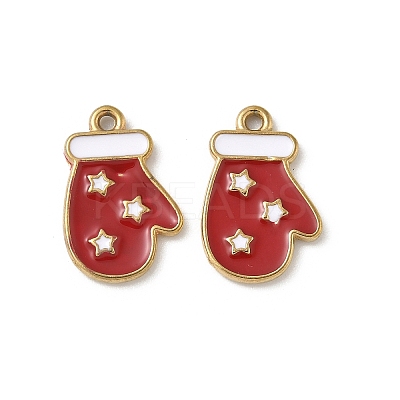 304 Stainless Steel Enamel Pendants STAS-L300-012G-20-1