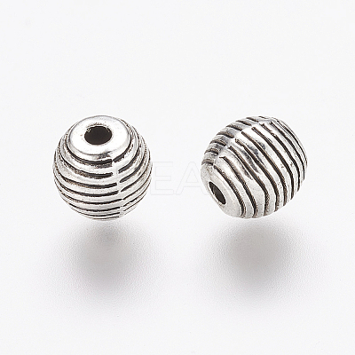 Tibetan Style Alloy Beehive Beads LS-PALLOY-6662-AS-RS-1