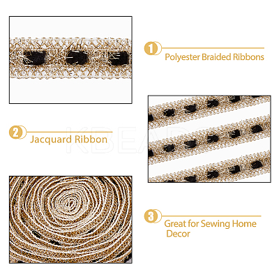 Polyester Braided Ribbons OCOR-WH0070-49-1