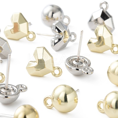 16Pcs 4 Style Spray Painted Alloy Stud Earrings Findings FIND-LS0001-66-1