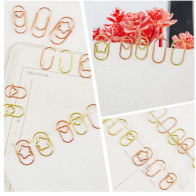 120Pcs 6 Styles Oval Iron Paper Clips AJEW-SP0003-02-1