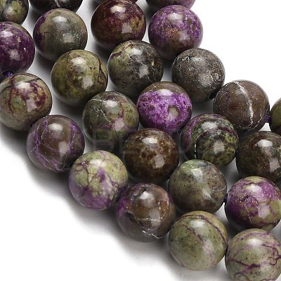 Natural Atlantisite Stichtite Beads Strands G-Z110-C06-8mm-1