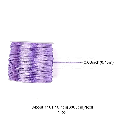 30M Nylon Satin Rattail Cords NWIR-YW0001-04-07-1