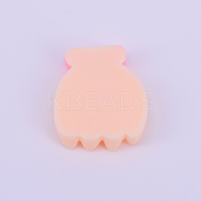 Opaque Frosted Resin Cabochon RESI-WH0009-27-1