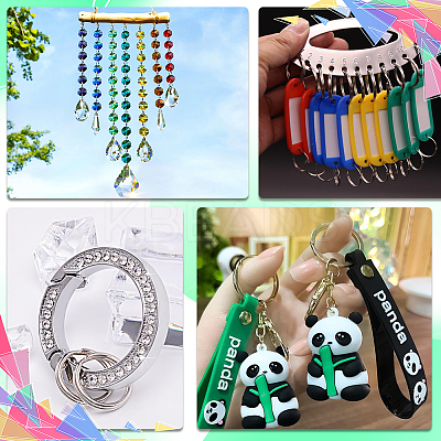 600Pcs 2 Colors Brass Split Rings KK-SP0001-82C-1