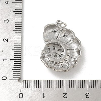 Brass Micro Pave Clear Cubic Zirconia Pendants LS-KK-U046-02P-01-1