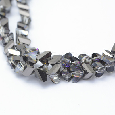 Electroplate Glass Beads Strands EGLA-J143-B-HP02-1