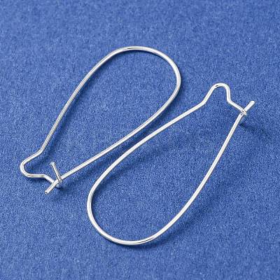 Brass Hoop Earrings Findings Kidney Ear Wires KK-EC221-NFS-NF-1
