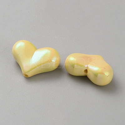10Pcs Opaque Acrylic Beads SACR-WH0008-020E-1