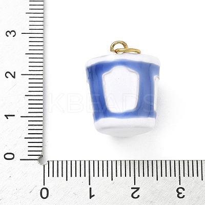 304 Stainless Steel Enamel Pendants LS-STAS-A131-02B-G-1