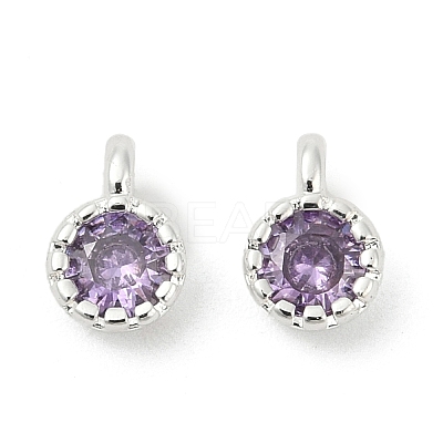 Brass Pave Cubic Zirconia Pendants KK-H204-03S-03-1