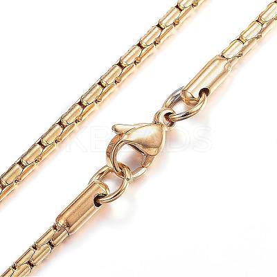 304 Stainless Steel Necklaces NJEW-E080-18G-1